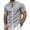 Gray#14, variant on Yteetum Summer Mens Shirts Collar Neck Short Sleeve Button Down Tops Casual Striped Printed Lightweight Comfy Vacation Travel T Shirts