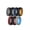 Pack F: Black-Orange, Black-Red, DarkBlue-Black, Dark Red-Black, Black-Grey, Grey-Black, Grey-SkyBlue, variant on Men's Air Groove Silicone Wedding Band, Comfort Fit Rubber Ring, 7.8mm Wide, 1.8mm Thick, Variety Multipack 4-7