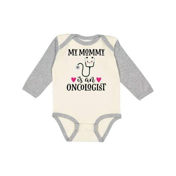 Inktastic Oncologist Mommy Girls Long Sleeve Baby Bodysuit