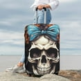 thumbnail image 7 of Pofeuu Bow Flower Skull Print Luggage Suitcase Cover Protector Luggage Washable Covers Aesthetic for 18/24/28/32 inch Luggage（No luggage included）-Medium, 7 of 7