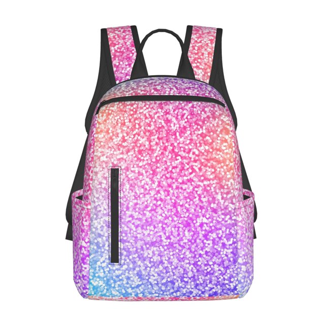 Fotbe Colorful Glitters Mochila Ligera para Hombres y Mujeres - Duradera y Resistente al Agua, Ideal para Escuela, Trabajo, Viajes y Uso Diario