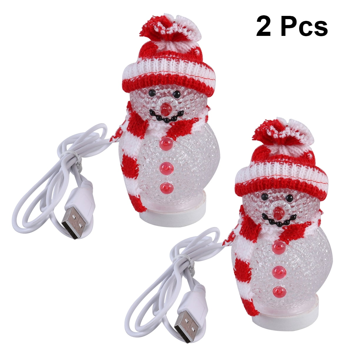 Details about    USB Charging Night Light Christmas Glowing Red Snowman Cute Cartoon Light up 