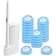 thumbnail image 1 of Escobilla de Inodoro 3 en 1, 16 Recambios Cabezal de Escobilla de Inodoro + Escobilla de Inodoro + Base, Escobilla de Inodoro de Limpieza Multifuncional de 360 ​​​​Grados para Inodoro, Baño, WC, 1 of 5