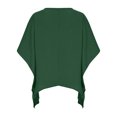 thumbnail image 4 of Green S WIZUTIZ Going Out Tops for Women Clearance Sales Plus Size Tunics Casual Tee Short Sleeve Loose Fit Round Neck Tshirts Athletic Solid Oversize Tops Cotton Linen Linen Blouse Elegant Ladies Ts, 4 of 5