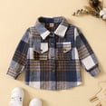 thumbnail image 2 of EnJoCho Toddler Fashion Clothing Toddler Boys Girls Shirt Coat Jacket Plaid Long Sleeve Kids Turn Down Collar Button Tops Outwear Kids Trendy Clothing Outfit 3-4 Years, 2 of 7