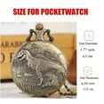 thumbnail image 3 of Bronze Dinosaur Quartz Pocket Watch, Pendant Gift for Boys (Bronze), 3 of 7