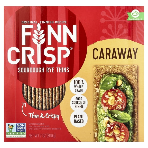 Lantmännen Finn Crisp Caraway Sourdough Rye Thins, 30 count, 7 oz