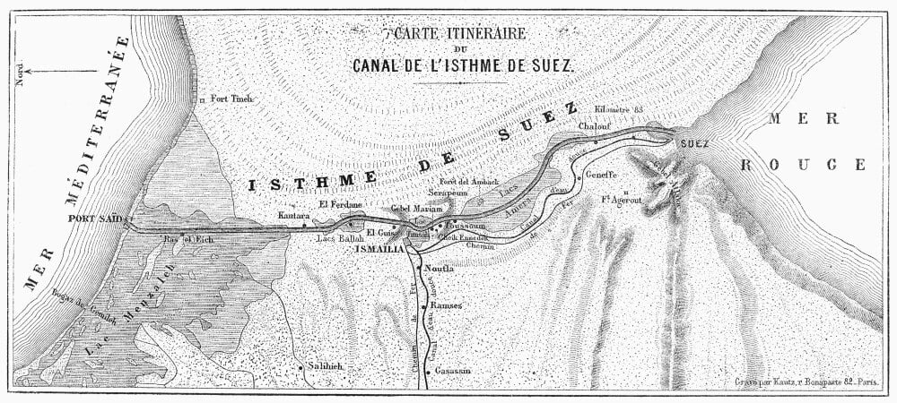 Map Suez Canal 1869 Nmap Of The Suez Canal Completed In 1869 Wood Engraving French 1869 Poster Print By Granger Collection Item Vargrc0091433 Walmart Com Walmart Com