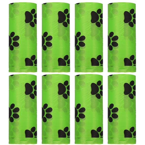 EeaseMX 8 rollos de bolsas gruesas a prueba de fugas para excrementos de perro, desechables y portátiles.