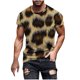 thumbnail image 1 of Camisetas de Manga Larga para Hombres Imprimir Fallow Cuello Redondo Camiseta, Moda Casual Manga Corta Mezcla de Algodón/Lino, 1 of 9
