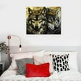 thumbnail image 5 of Nawypu  Black and White Wolf Wall Art Christian Two Wolves Poster Wolves King and Queen Crown Picture Motivational Canvas Print Painting for Bathroom Bedroom Office Framed Artwork, 5 of 6
