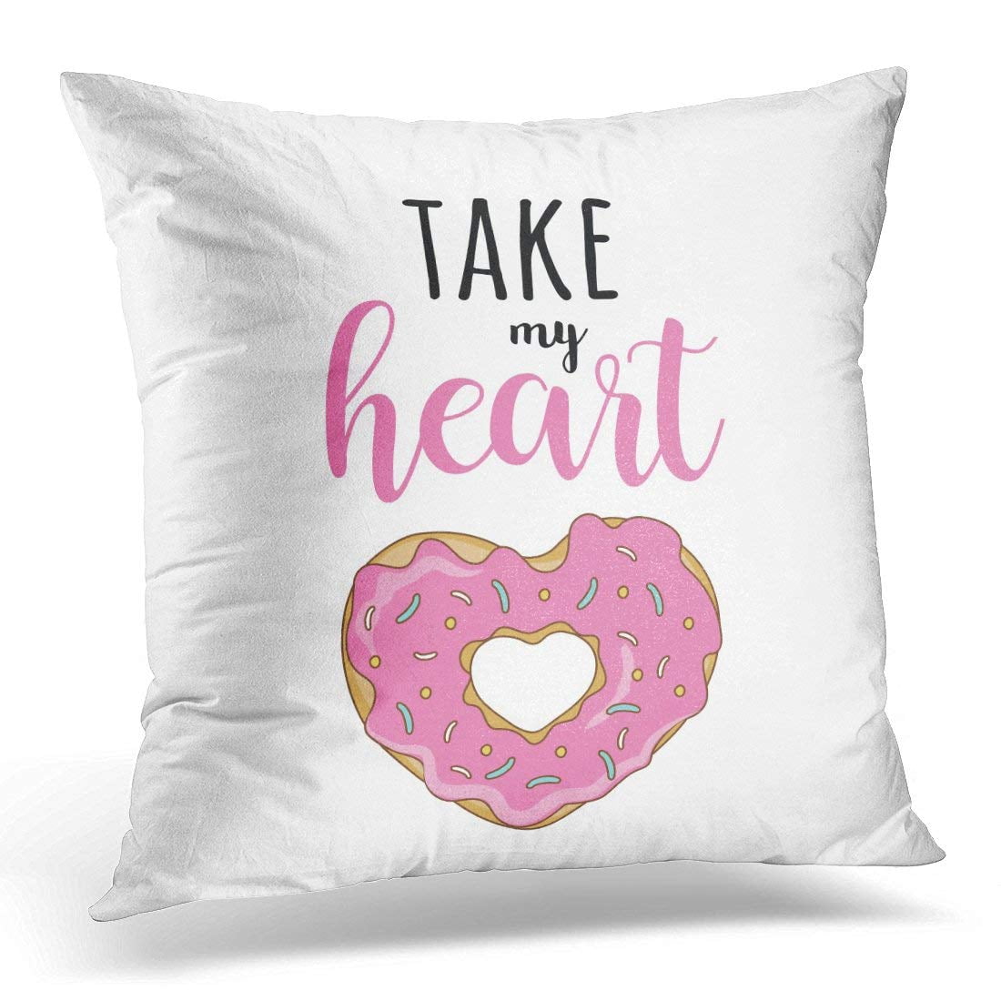 Cushion Cover Text Printed Pillow Case Bedroom Décor Sofa Home Décor 20/"x20/"