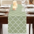 thumbnail image 3 of Table Runners 120 Inches Long Dress Scarves, Sage Green Moroccan Farmhouse Coffee/Dining/Kitchen Table Runner for Living Room, Boho Ethnic Chic Abstract Geometric 13x120 Inch, 3 of 9