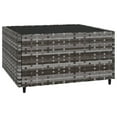 thumbnail image 5 of vidaXL 3 Piece Garden Lounge Set with Cushions Grey Poly Rattan, 5 of 5