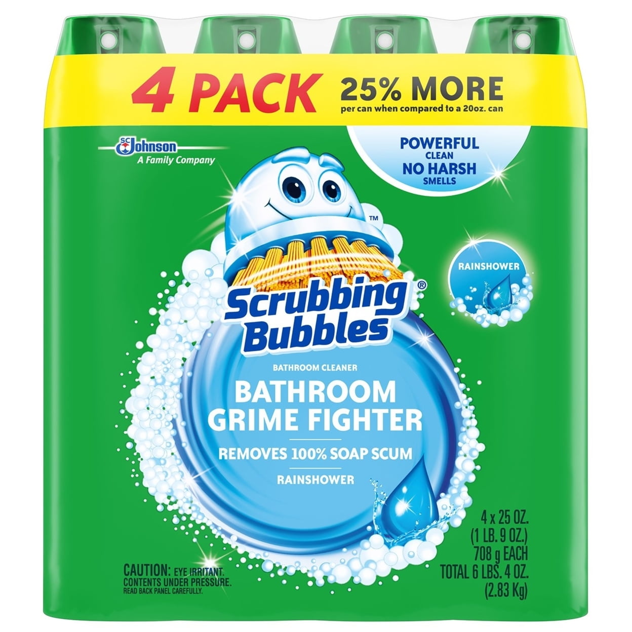 Scrubbing Bubbles Foaming Bathroom Cleaner, Rainshower (25 oz., 4 pk