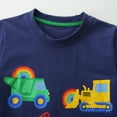 thumbnail image 3 of GYRATEDREAM Boys' Excavator Short Sleeve Crewneck T-Shirts Tee Toddler Boys Summer Cotton Casual Clothes Top for 7Y Blue, 3 of 9