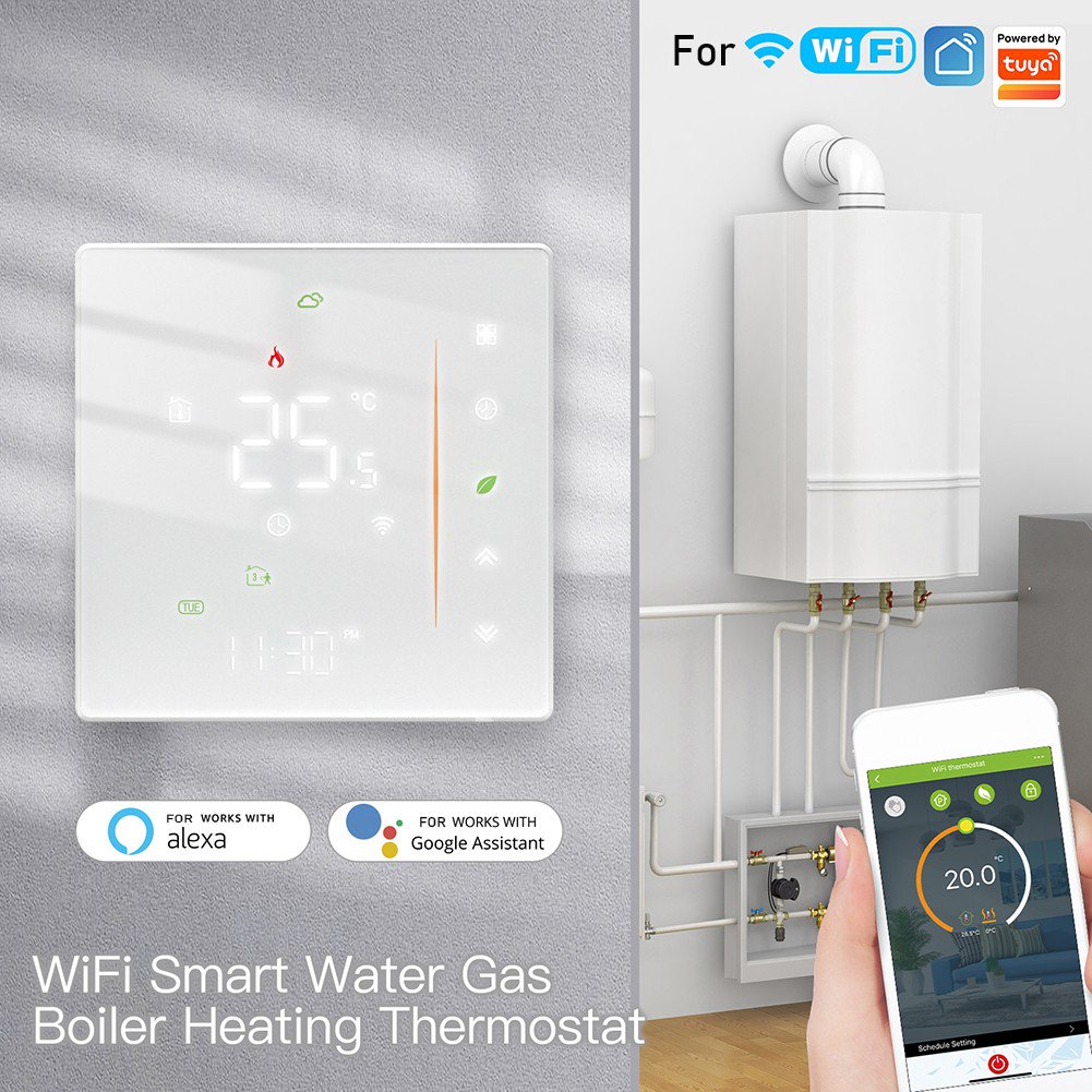 Wifi Ga/Gb/Gc Boiler Floor Heating Thermostat Control for Tuya/Smart App  Voice - Walmart.com