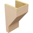 thumbnail image 5 of 9"W x 9"D x 18"H Wide Clemmons Rough Cedar Woodgrain TimberThane Corbel, Primed Tan, 5 of 6