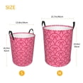 thumbnail image 3 of Goofa red bows Printed Circular Hamper,Laundry Basket with Handles,Storage Baskets Foldable,Large Capacity Laundry Hamper-, 3 of 6
