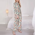 thumbnail image 3 of Picia Artoon Car Pattern Women’s Long-Sleeve Sleepwear Set - Soft 2-Piece Loungewear with Pockets, Comfy PJs for Relaxing Nights-Large, 3 of 7