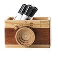 thumbnail image 5 of Hariumiu Pen Holder Camera Shape Pen Organizer Desk Art Wooden Pen Stand Pens Brushes Glasses Multi-Functional Holder, 5 of 8