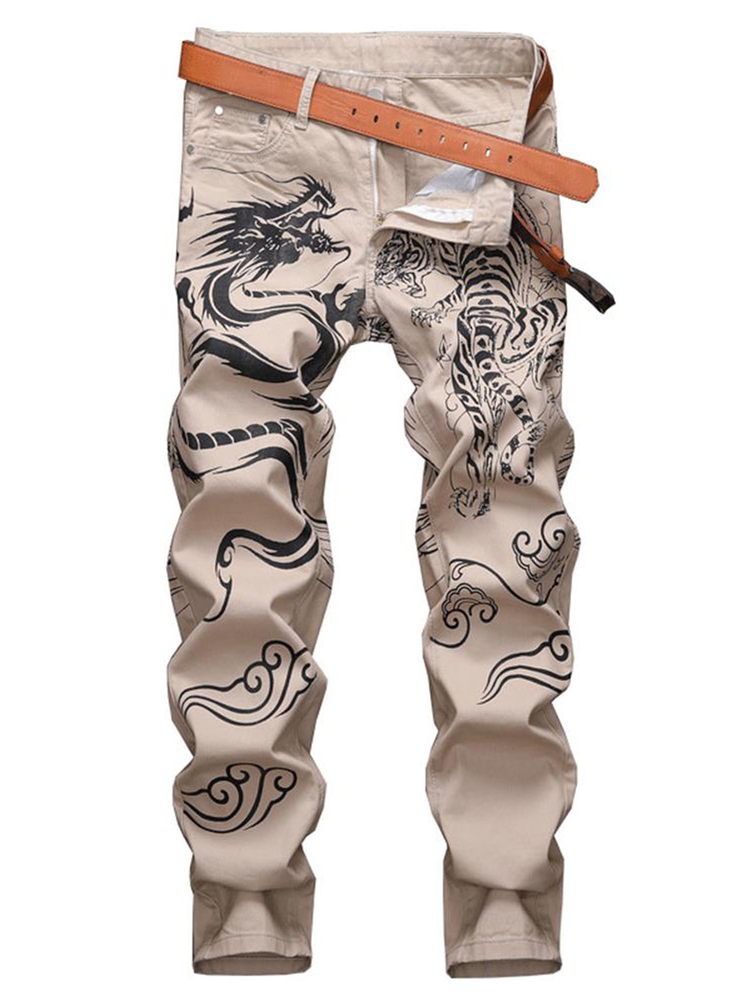 mens jeans with dragon design