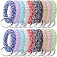 thumbnail image 1 of ZHENGBOS 20PCS Mix-colour Plastic Stretchable Spring Coil Key Chain-Spiral Coil Wrist Keychain for Office, Workshop, Shopping Mall, Sauna and Outdoor Activities Place (5), 1 of 2