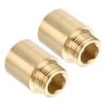 thumbnail image 1 of Unique Bargains Shower Head Extension Arm, 2 Pack Copper G1/2 Male to Female Thread 36mm Length Pipe Fitting, 1 of 5
