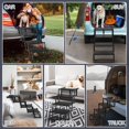 thumbnail image 7 of Extra Wide Dog Ramp for Car, Dog Ramps for Large Dogs with Non-Slip Surface, Folding Portable Dog Steps Lightweight Dog Stairs for Cars SUV, High Beds & Trucks, Supports up to 250 lbs, 4 Steps, 7 of 7