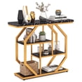 thumbnail image 1 of Gymax 40'' Console Table w/Storage Shelves Geometric Metal Frame for Hallway Entrance, 1 of 10