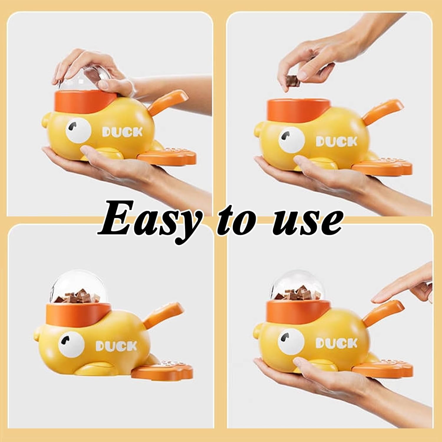 Cat Treat Slot Machine, Cat Slot Machine Treat Dispenser, Interactive Duck Frenchie Toy, Cats Puzzle Treat Dispenser, Duck Feeder Puzzle Toy for Dogs & Cats, Interactive Slow Feeder Toy