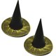 thumbnail image 1 of 2 uds sombrero de bruja de malla de cuero, sombrero de mago, sombrero de bruja de malla de cuero, suministros para fiesta de graduación para niños y adultos, 1 of 5