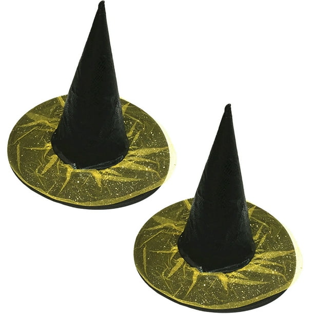 2 uds sombrero de bruja de malla de cuero, sombrero de mago, sombrero de bruja de malla de cuero, suministros para fiesta de graduación para niños y adultos