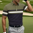 thumbnail image 3 of Klisyaur Color Block Blouses for Mens Short Sleeve Golf Collared Casual Fashion Lightweight Clothes Outfit, 3 of 5