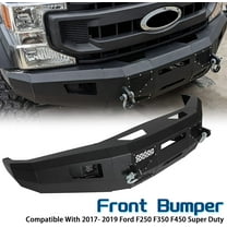 KOJEM Front Bumper for 2017-2019 Ford F250 F350 F450 Super Duty w/LED Lights 3 PCS