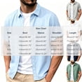 thumbnail image 3 of VgaVtl Short Sleeve Collared Shirt Men Summer Button up Solid Color Tops for Men Minimalist Leisure Cardigan, 3 of 8