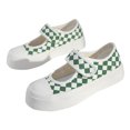 thumbnail image 4 of Zapatos de Lona 3,5 CM Suela Gruesa Punta Redonda Suave Cómoda Textura Inferior de Goma Correa en el Tobillo Zapatos de Verano para Mujer Verde 37, 4 of 8