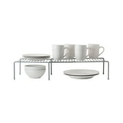 Kitchen Details Expandable Iron Cabinet Organizer, Gray, 15.25"-30.5"