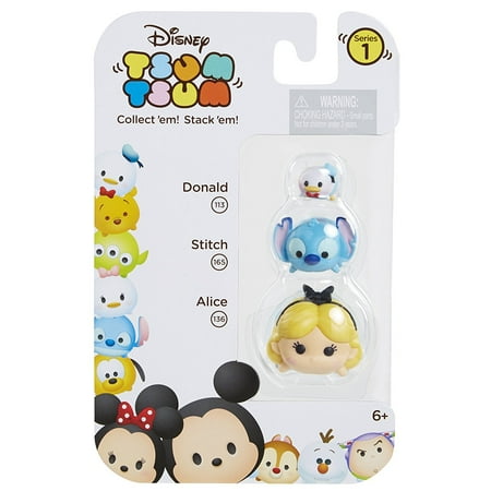 24 Character Display (3-Pack Figures: Alice/Stitch/Donald, Now you can collect, stack and display a mash-up of all your favorite Disney characters in a totally new,.., By Tsum)