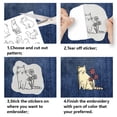 thumbnail image 3 of 4Sheets 52Pcs Animal Water Soluble Embroidery 11.7x8.3inch Cats Dogs Rabbits Stick and Stitch Embroidery Paper Stabilizer Water Soluble Hand Sewing, 3 of 7