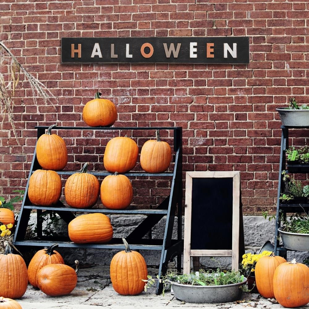 Zimtown Halloween Decor Autumn Fall Holiday Wood Wall Sign
