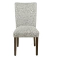 thumbnail image 3 of HomePop 38" Fabric Floral Pattern Parsons Dining Chairs in Gray (Set of 2), 3 of 10