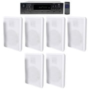 Technical Pro 6000w 6-Zone Home Theater Bluetooth Receiver+(6) Wall Speakers