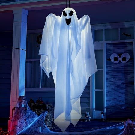 Joyfy Hanging Ghost Halloween Decorations Outdoor,27.5" Cute Flying Ghosts Outdoor Hanging Halloween Decorations Yard Decorations