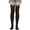 A1 G, variant on Halloween Skeleton Bone Thigh High Socks Women Spooky Over the Knee Stretch Stockings Black One Size