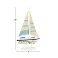 thumbnail image 4 of DecMode Pine wood Coastal Sailing Boat Sculpture, Beige, 4 of 11