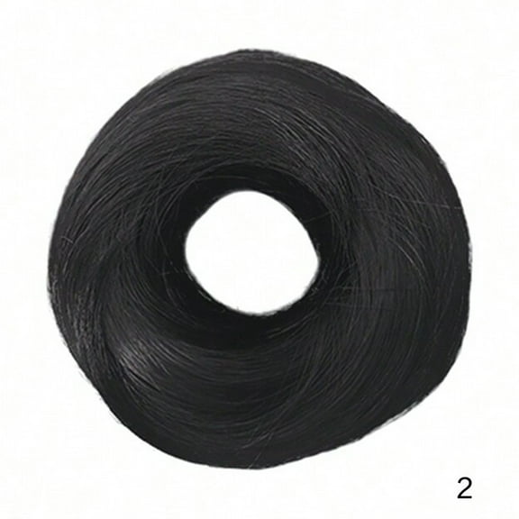 Sokhug 100% Real Hair Messy Bun Scrunchie Natural Curly Chignon Donut Updo Elastic Hairpiece for Women Daily Wear