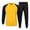 Yellow, variant on IYTR Men's Sweatsuit 2 Piece Long Sleeve Crewneck Sweatshirt Jogger Pants Set Cotton Leisure Wear Sport Black XXL