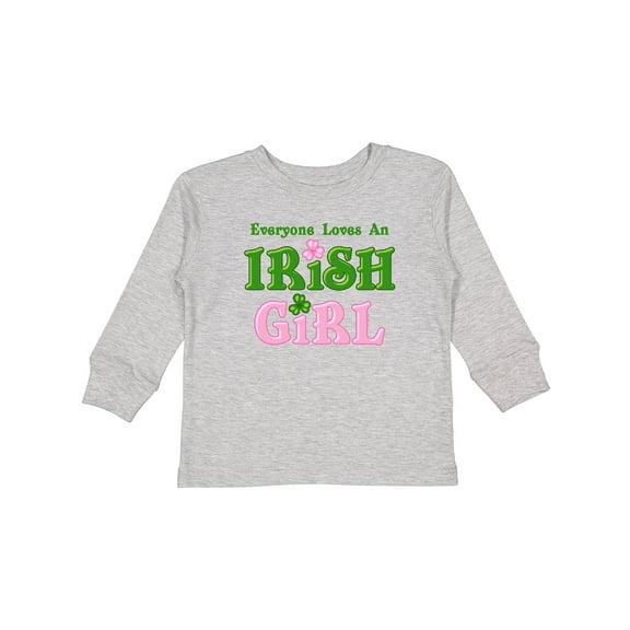 Inktastic Loves an Irish Girl Girls Long Sleeve Toddler T-Shirt