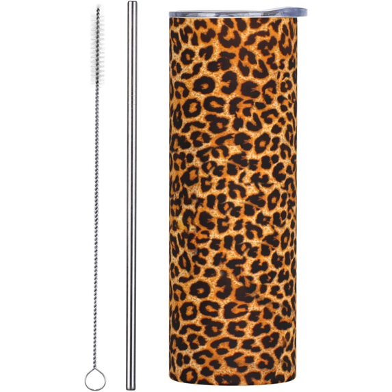 Athenstics Leopard Coffee Cup 20 Oz Stainless Steel Mug With Lid Mens Womens Travel Mug Birthday Gifts Vacuum Insulated Tumblers Cups Mugs